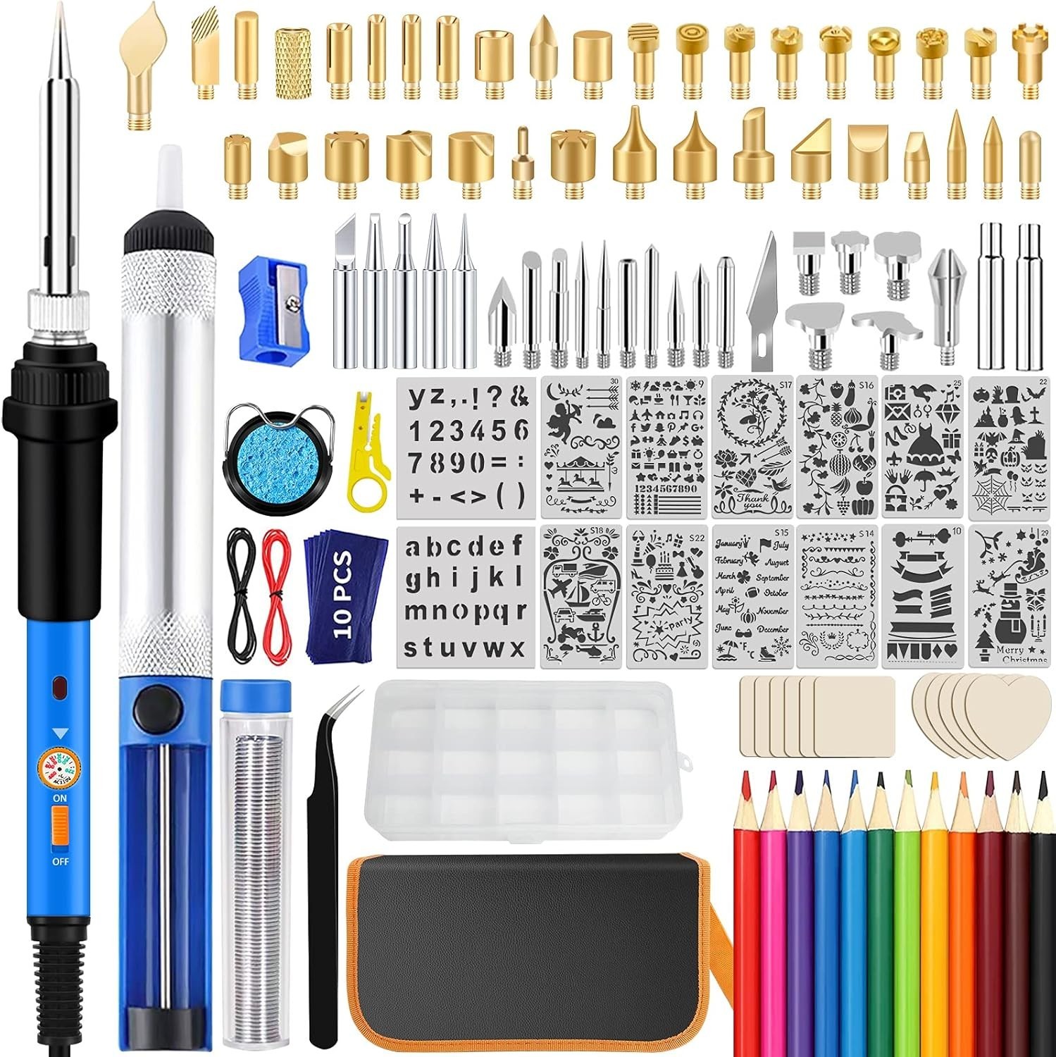 116PCS Adjustable Wood Burning Kit – Professional Pyrography Tool for All Levels