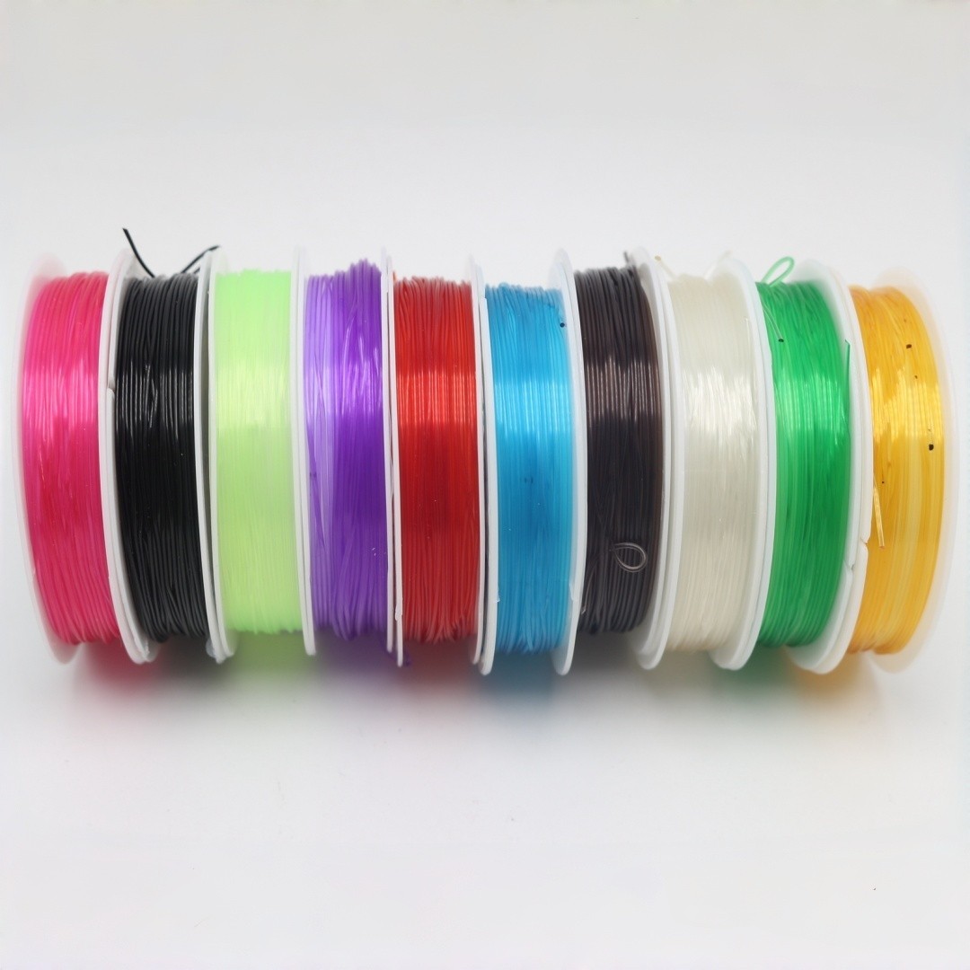 10 Rolls Crystal String Stretch Elastic Beading Cord Thread 0.8mm Bracelet Make