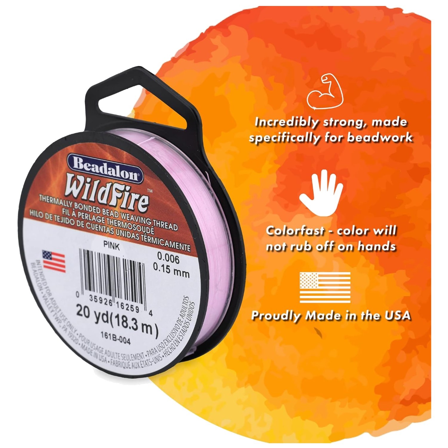 Wildfire Ultra Beading Thread – Colorfast Nylon Material