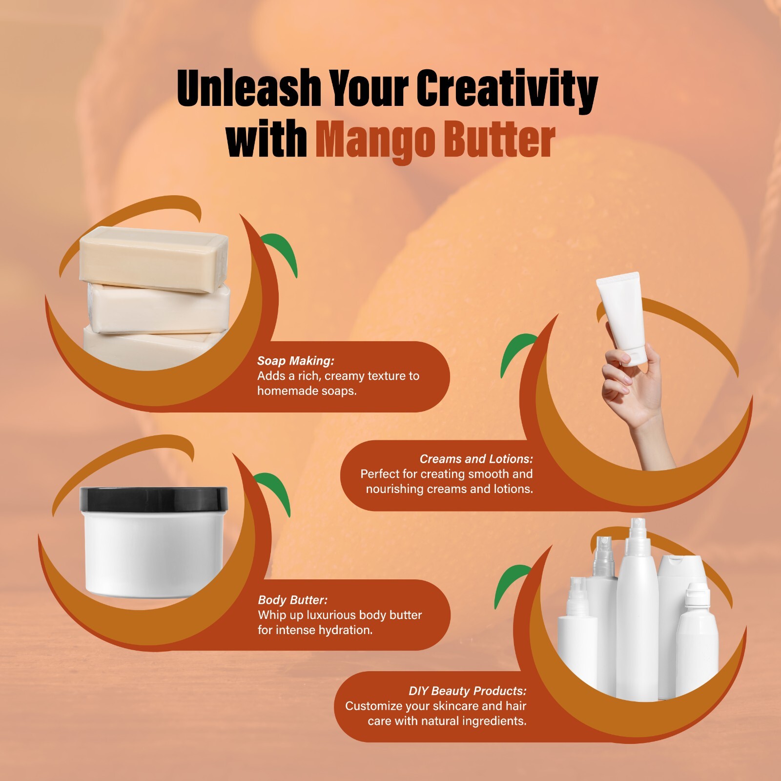 Raw Mango Butter 100% Pure Organic Natural Unrefined For Skin Body Hair Bulk