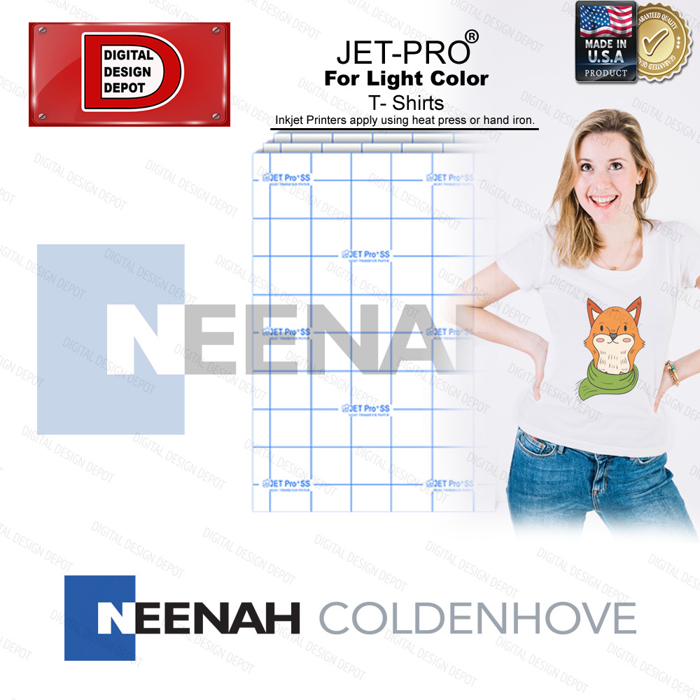 Heat Transfer Paper JET PRO® SS Inkjet Printer Light Garments 11×17 Multiple QTY