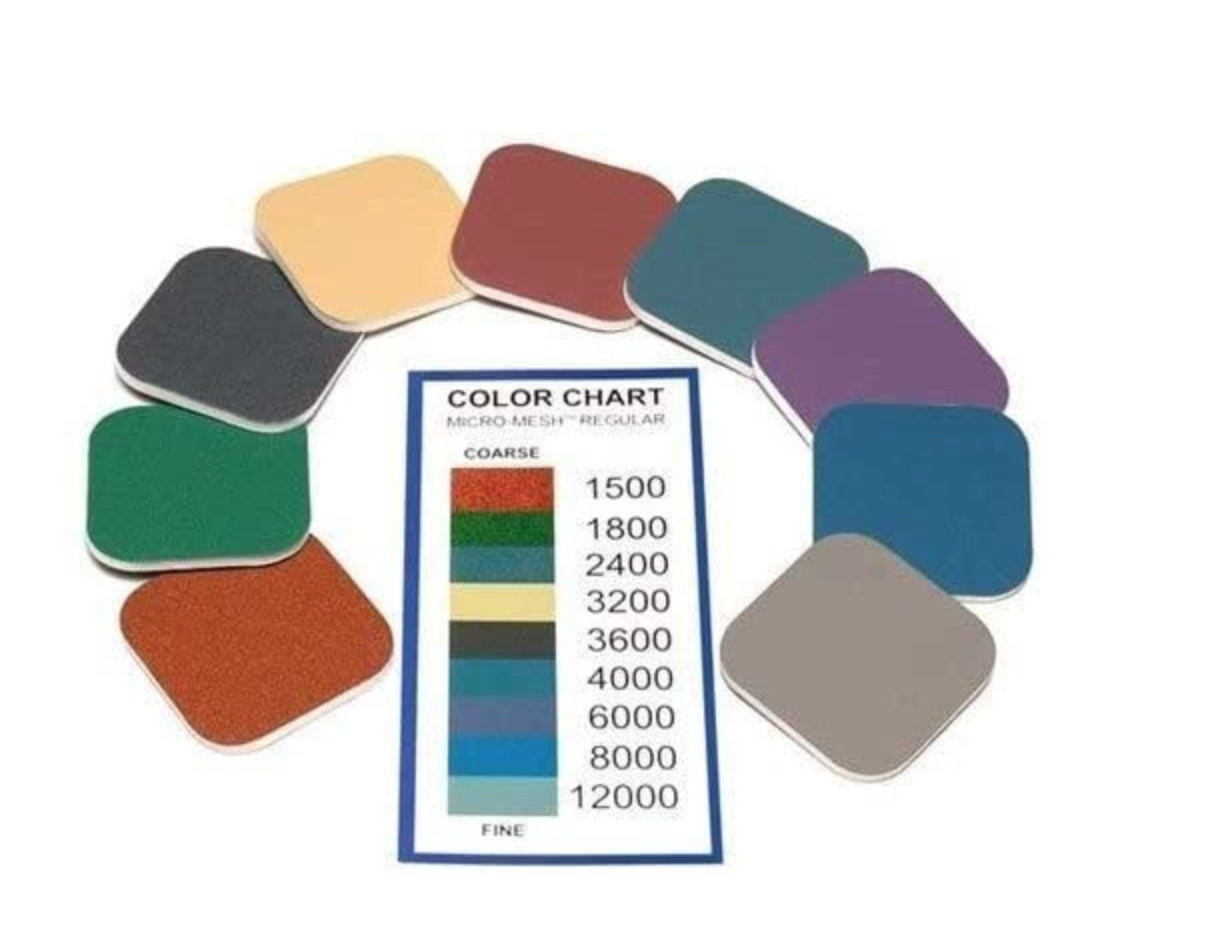 GENUINE MICRO-MESH 2″ x 2″ Finishing Pads 9 Grits Made in USA Pen Turners