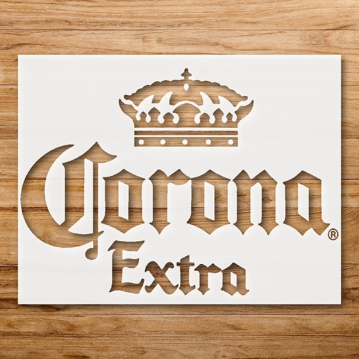 Corona Extra Beer Logo Home Decor Stencil for Crafting Enthusiasts – StencilAir1