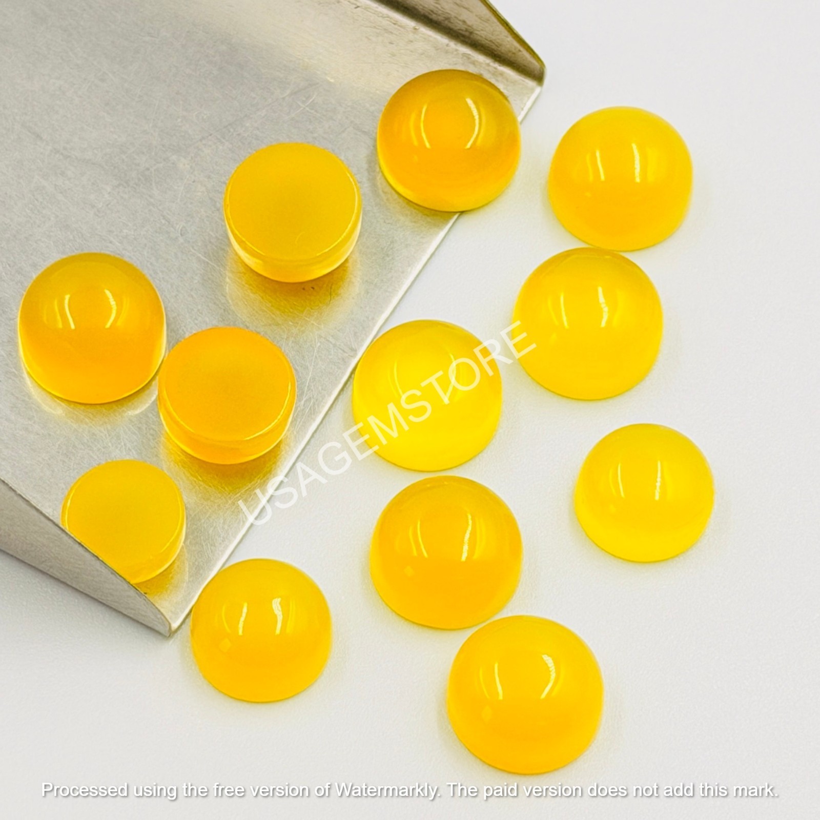 Natural Round Shape Yellow Chalcedony Gemstone Loose Jewelry Making 3MM TO 15MM