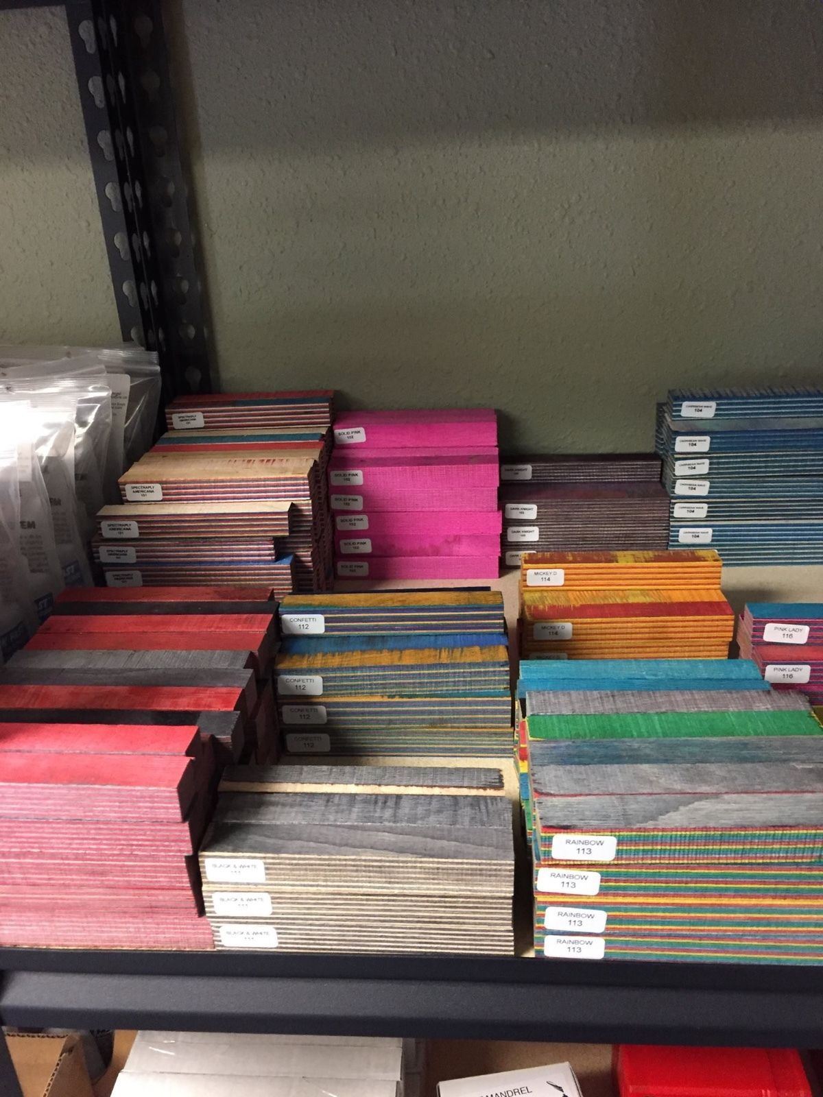 Spectraply Laminated Wood Pen Turning Blanks Set of 12 Blanks Assorted Colors