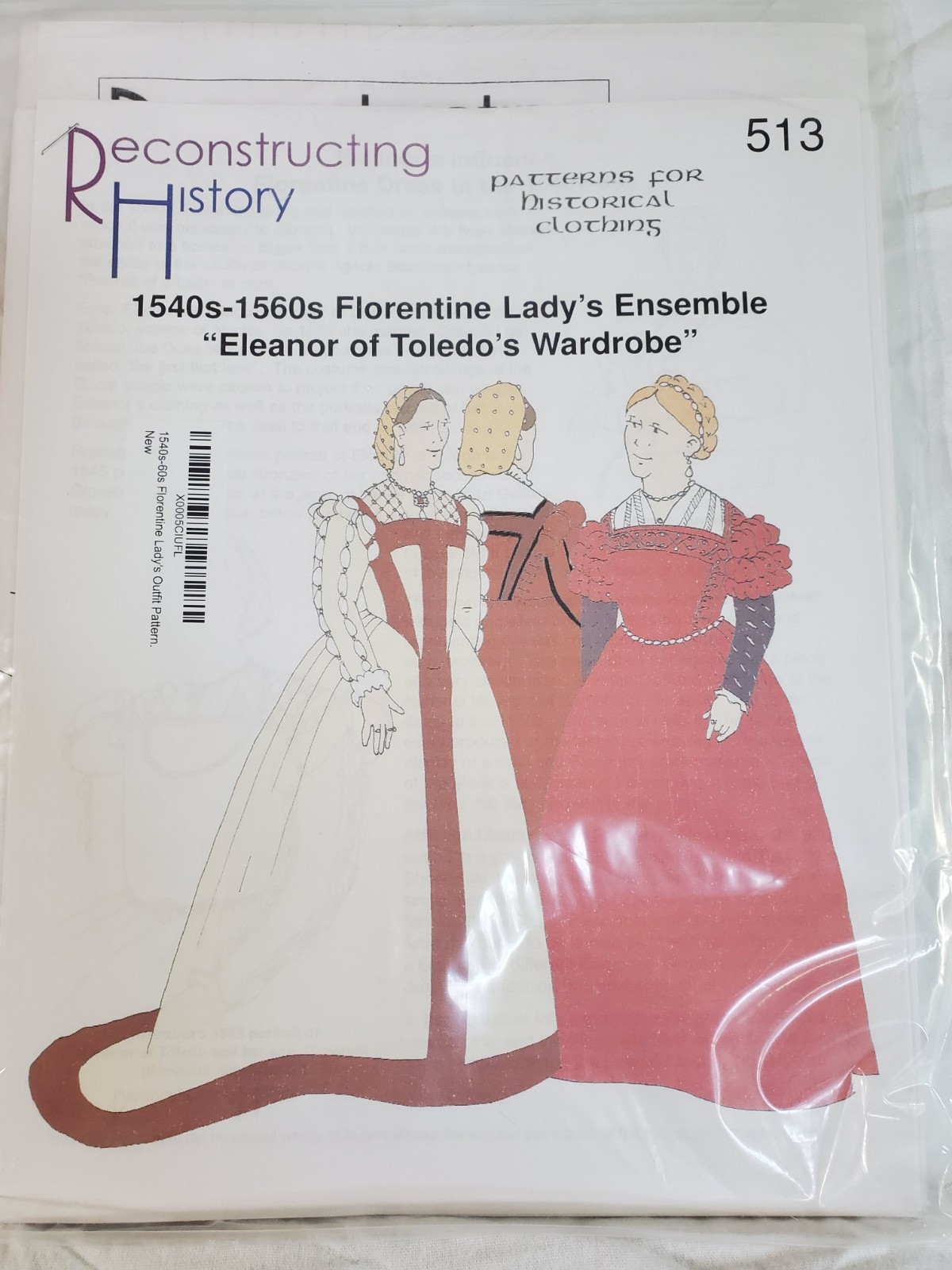 Reconstructing History Pattern #513 Florentine Lady’s Ensemble 1540s-1560s