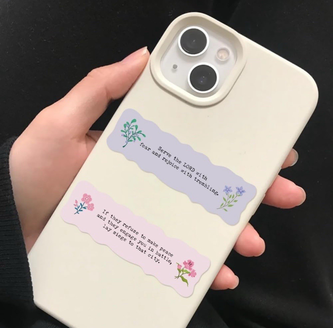 30Pcs Random Bible Verses Journaling Faith Label Wildflower Waterproof Stickers