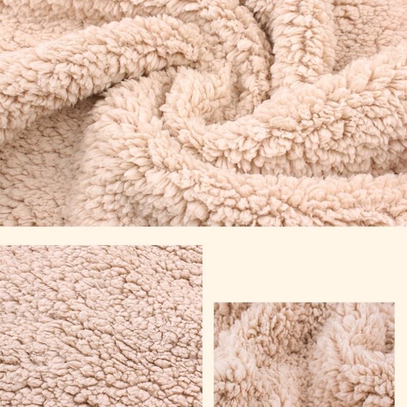 DIY Faux Sherpa Fleece Fabric Thermal Blanket Coat Jacket Lining Thick Material