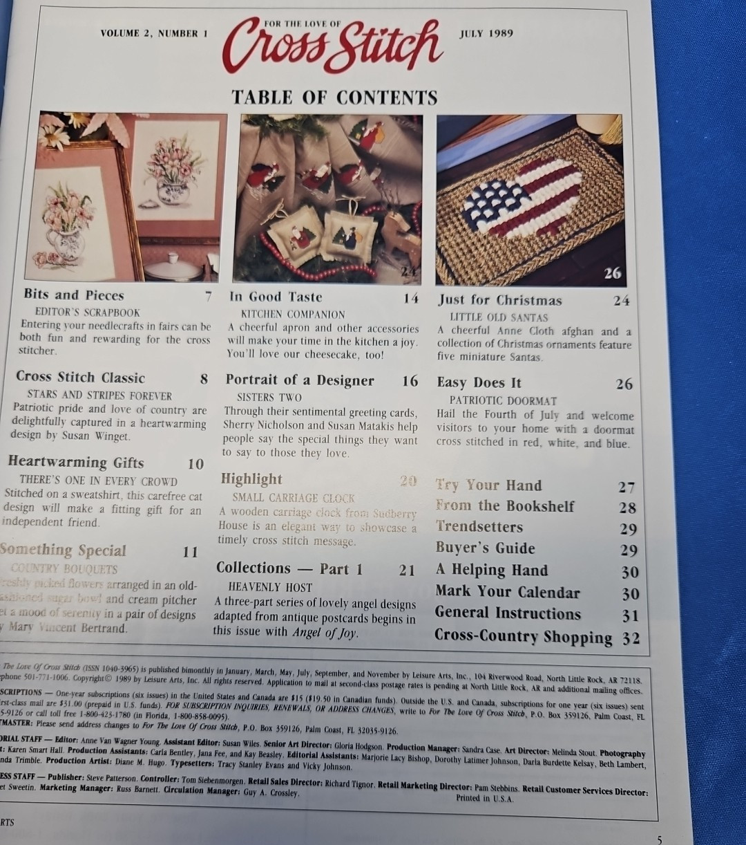 Lot of 4 For The Love of Cross Stitch Magazines Easter Christmas 4th July Fall