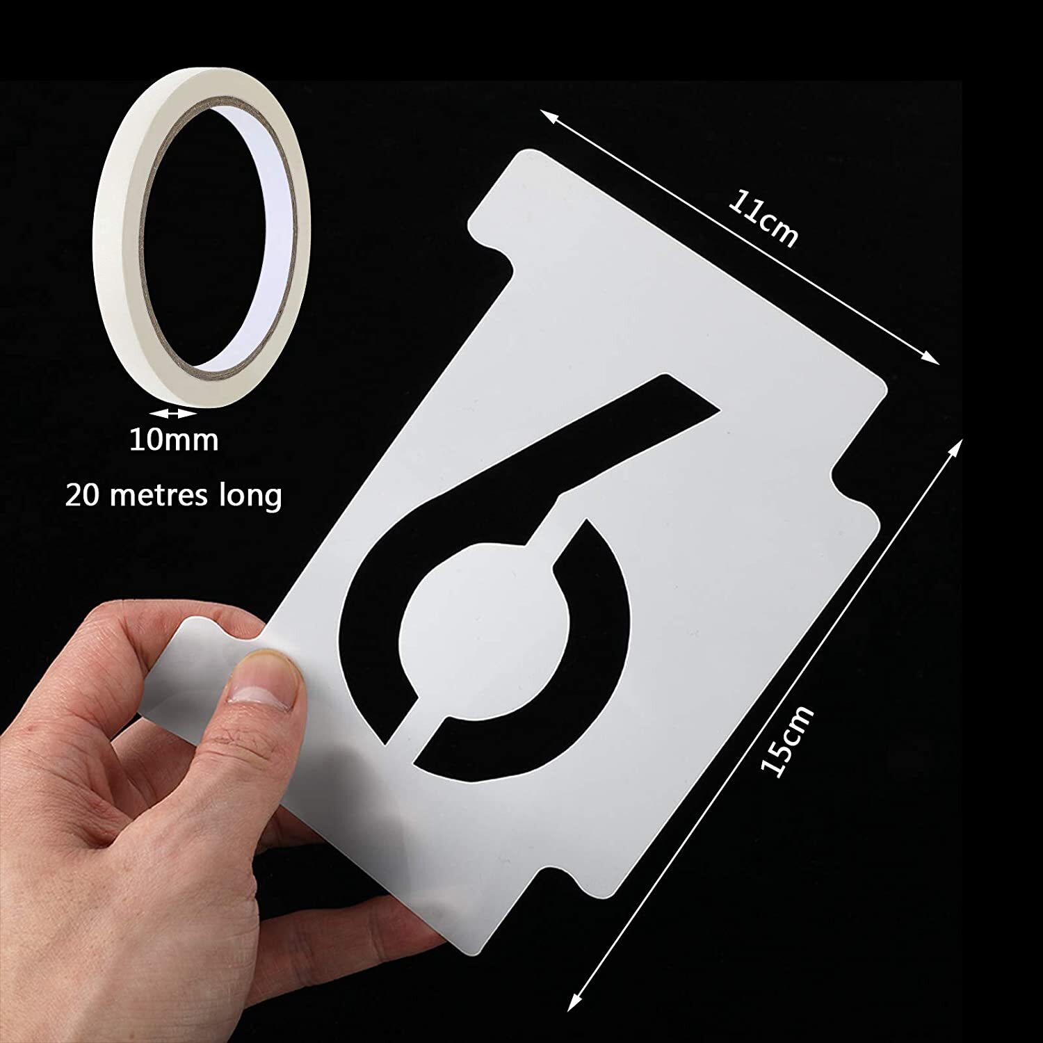 Number Stencils 4 Inch Curb Stencil Kit for Address Mailbox Painting Masking Tap