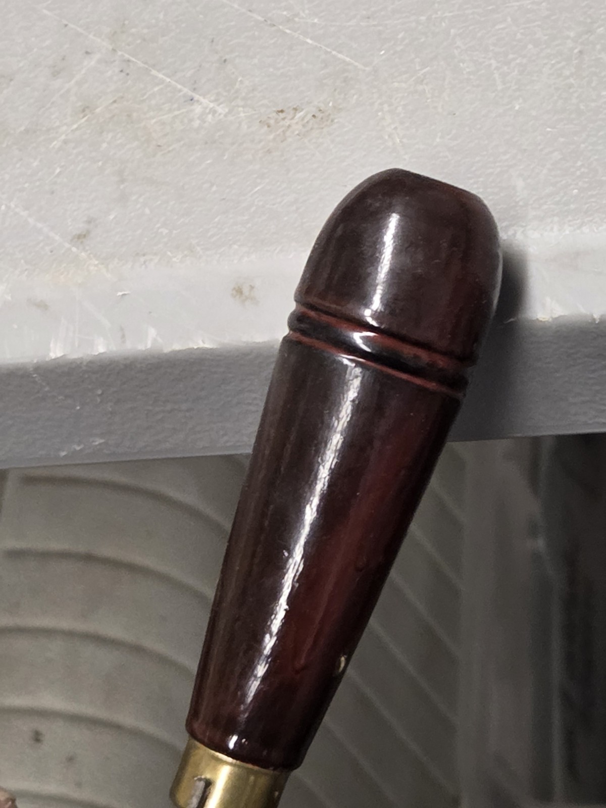 Antique Leather Hand Working Tool Signed C S Osborne Cutting Rosewood