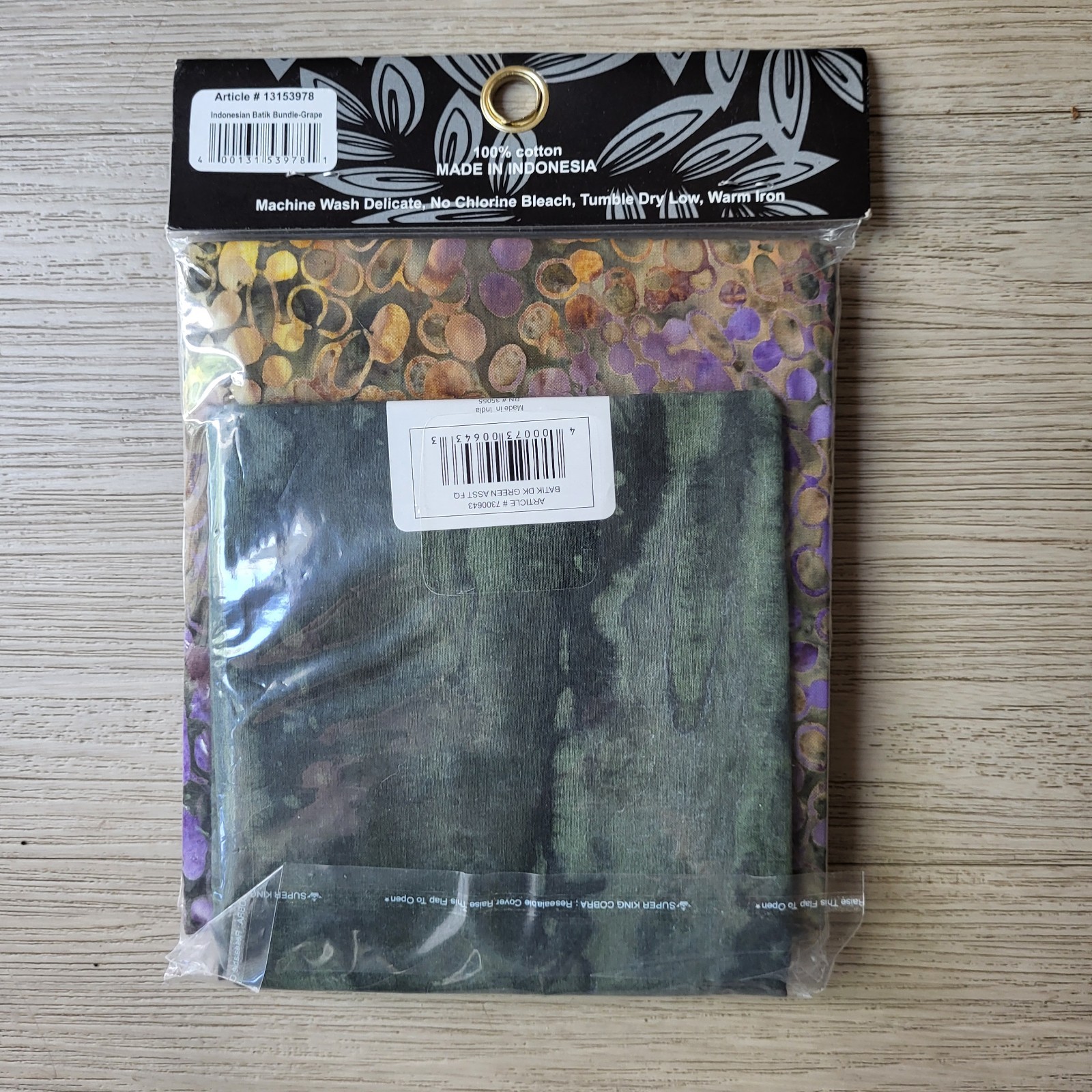 Legacy Studio INDONESIA Batik bundle 5 Pc 18×21 Green Purple Yellow