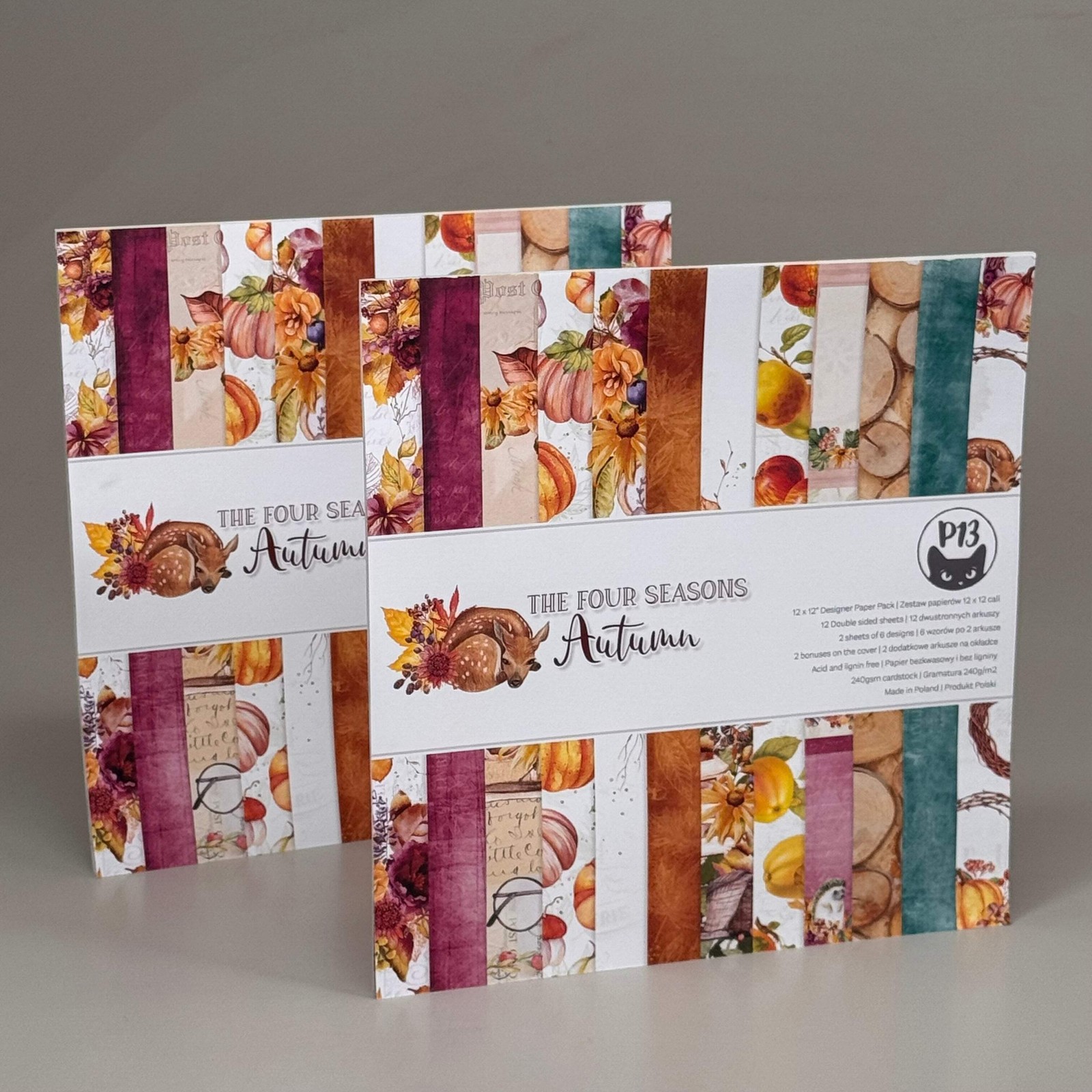 THE FOUR SEASONS (2 Pack) Autumn Collection Paper Pad Stock Paper 12″ x 12″ 6 De
