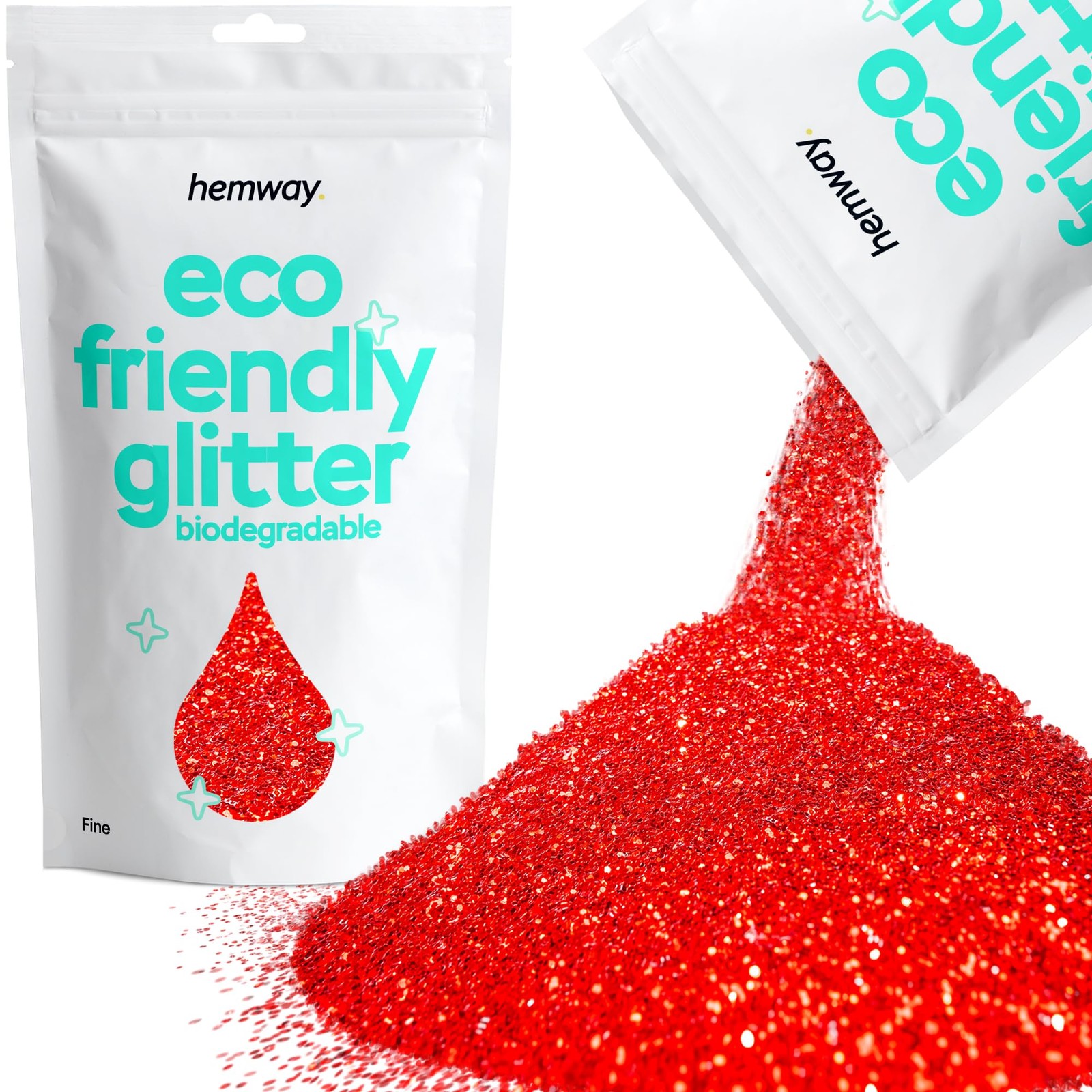 Hemway Biodegradable Glitter Red Fine