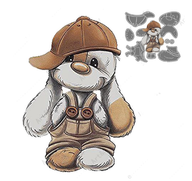 Dog Hip-hop Boy Metal Cutting Die Stencil Scrapbooking Embossing Album Craft DIY