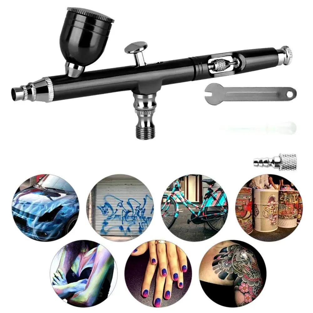 Gravity Feed 0.3mm Dual Action Spray Gun Airbrush Nail Art Paint Tattoo Tool Kit