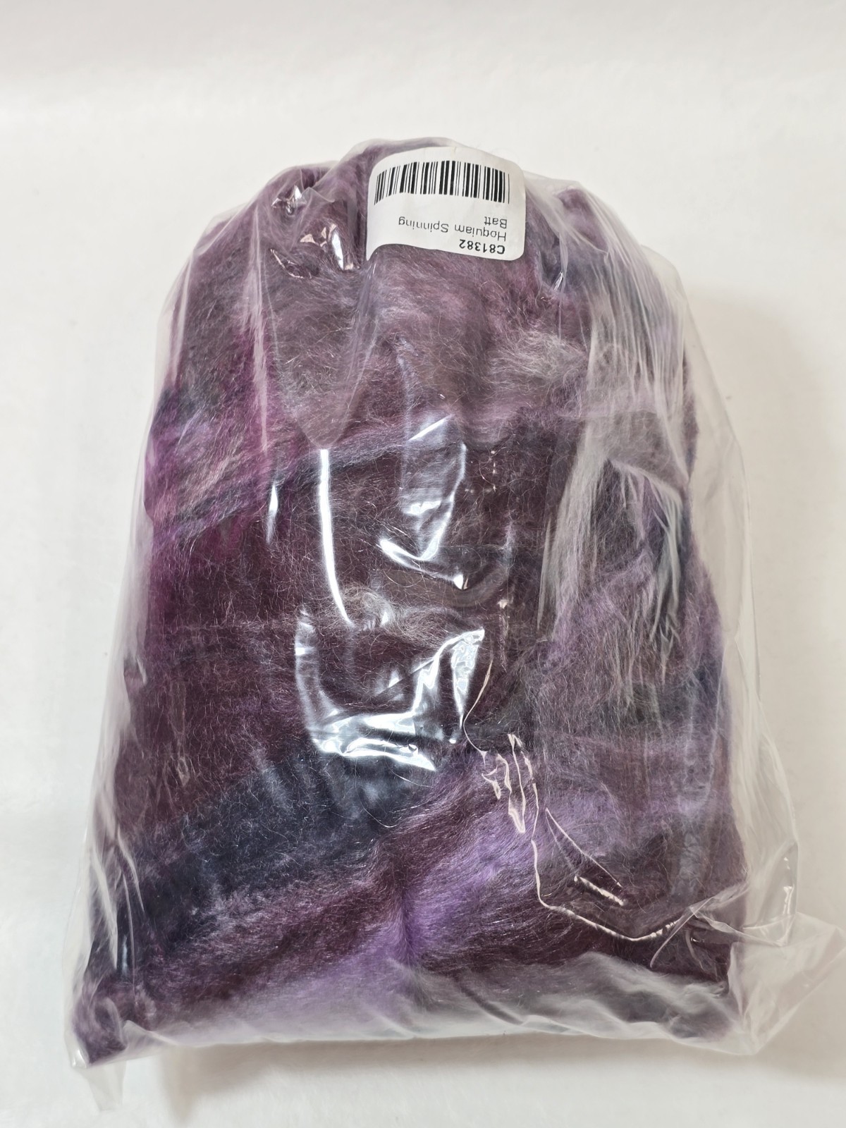 New 4.3oz Hoquiam Wool Spinning Batt Roving Felt Hand Dyed Purples White