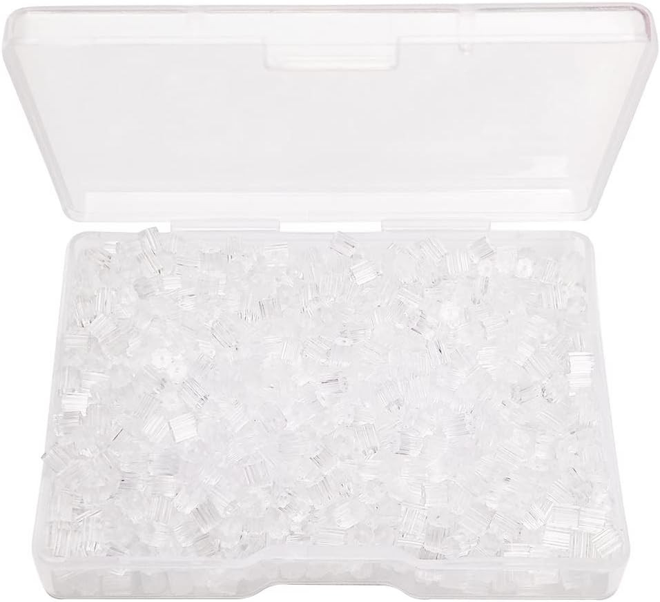 1000Pcs Silicone Earring Backs, Soft Clear Ear Safety Back Clutch Stopper Replac