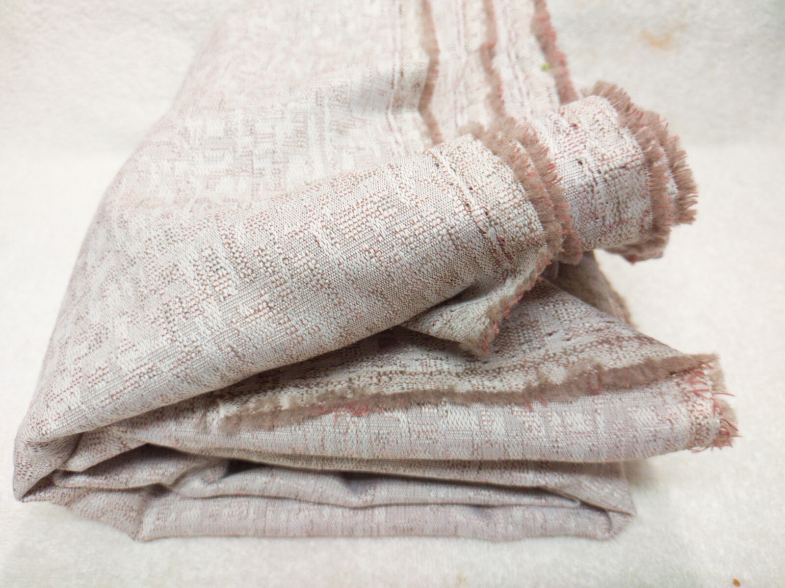 Vtg 3+ Yards Poly Blend Fabric. Curtains? Drapery? Fabric. 1980-90s