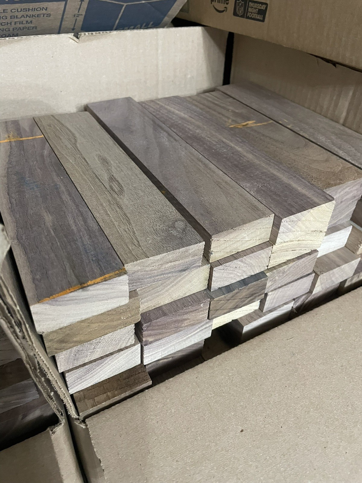 Black Walnut 12 pieces board 1”x2”x 8”+Solid , Kiln Wood Boards S2S