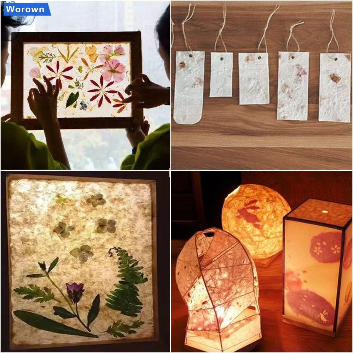 4 Sizes 2 in 1 Wooden Paper Making Screen, Mould and Deckle, Wooden Paper Making