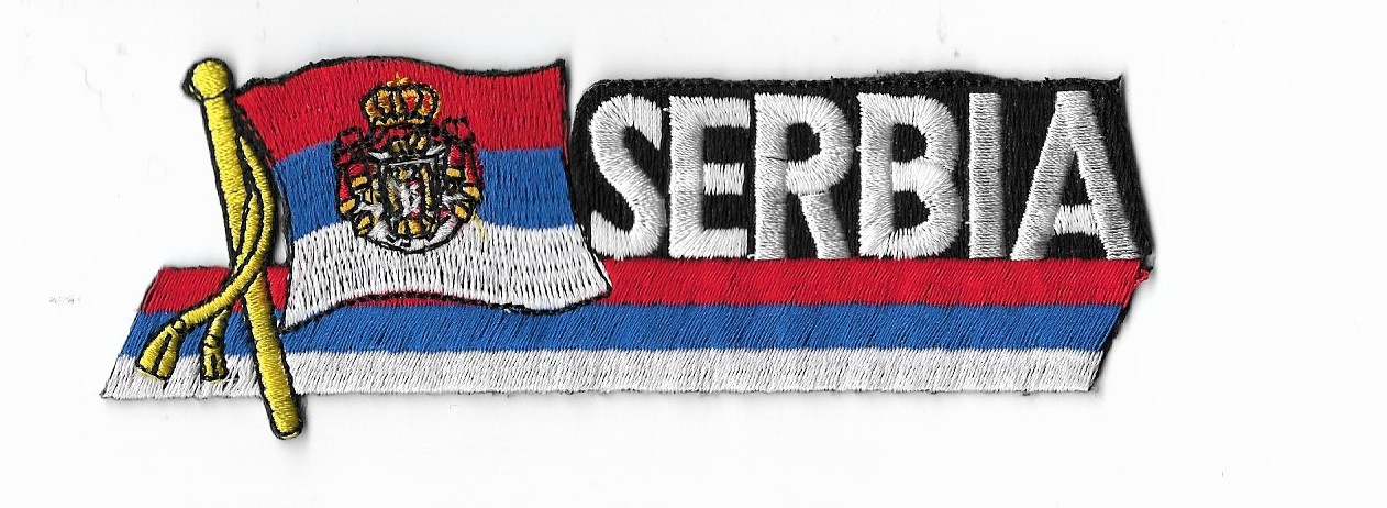 Serbia Flag Country Patch Size 4.5″x 1.5″ inches