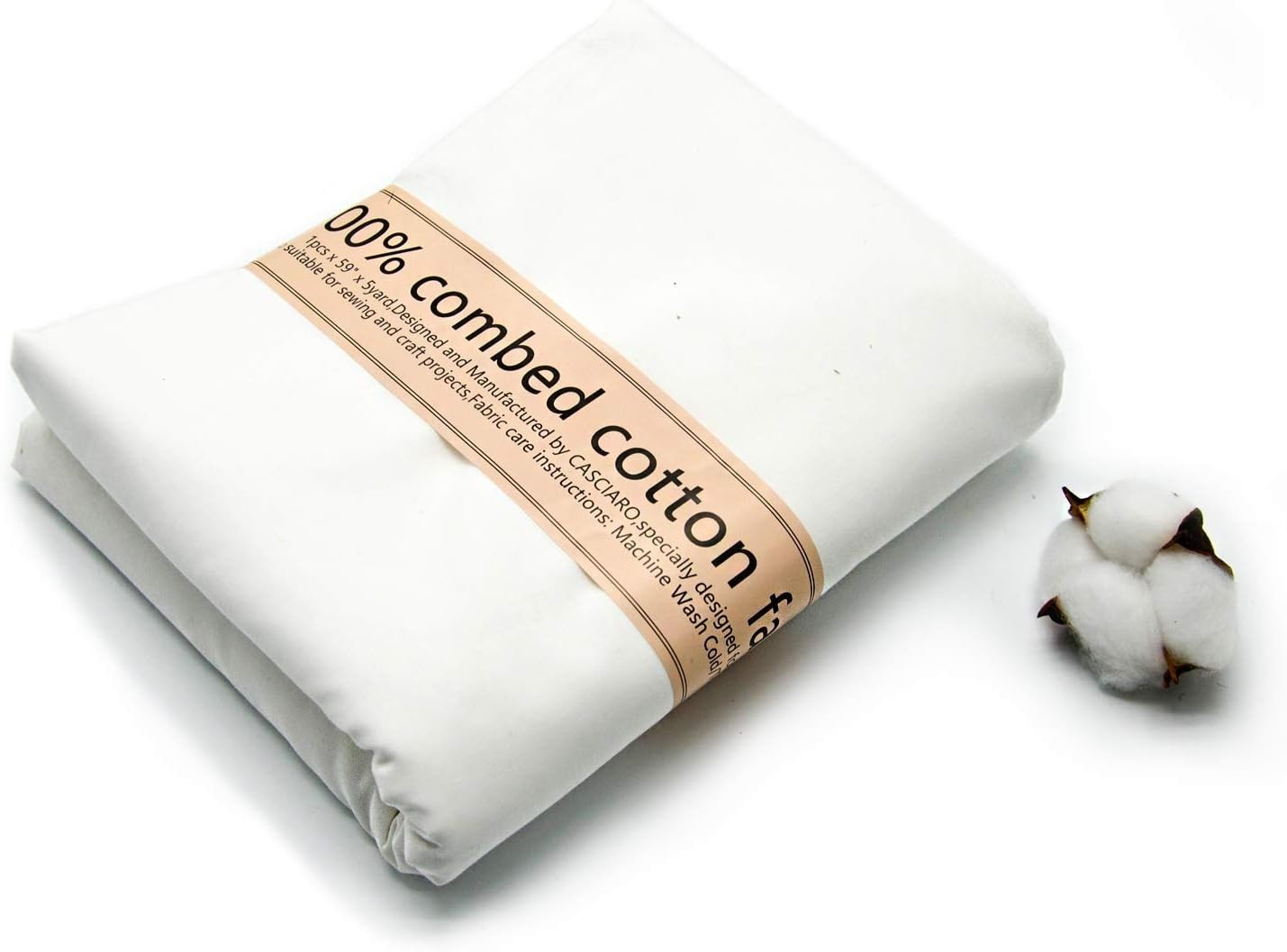 Luxurious 5 Yards of Soft White Cotton – Perfect for Quilting and Decorations