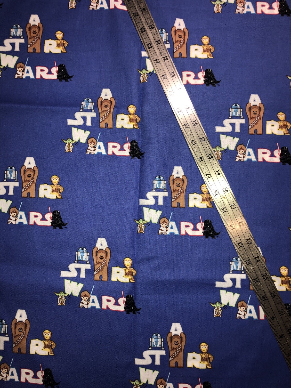 Star Wars Minis Cotton Fabric 1/2 Yard (18 By 44”) New