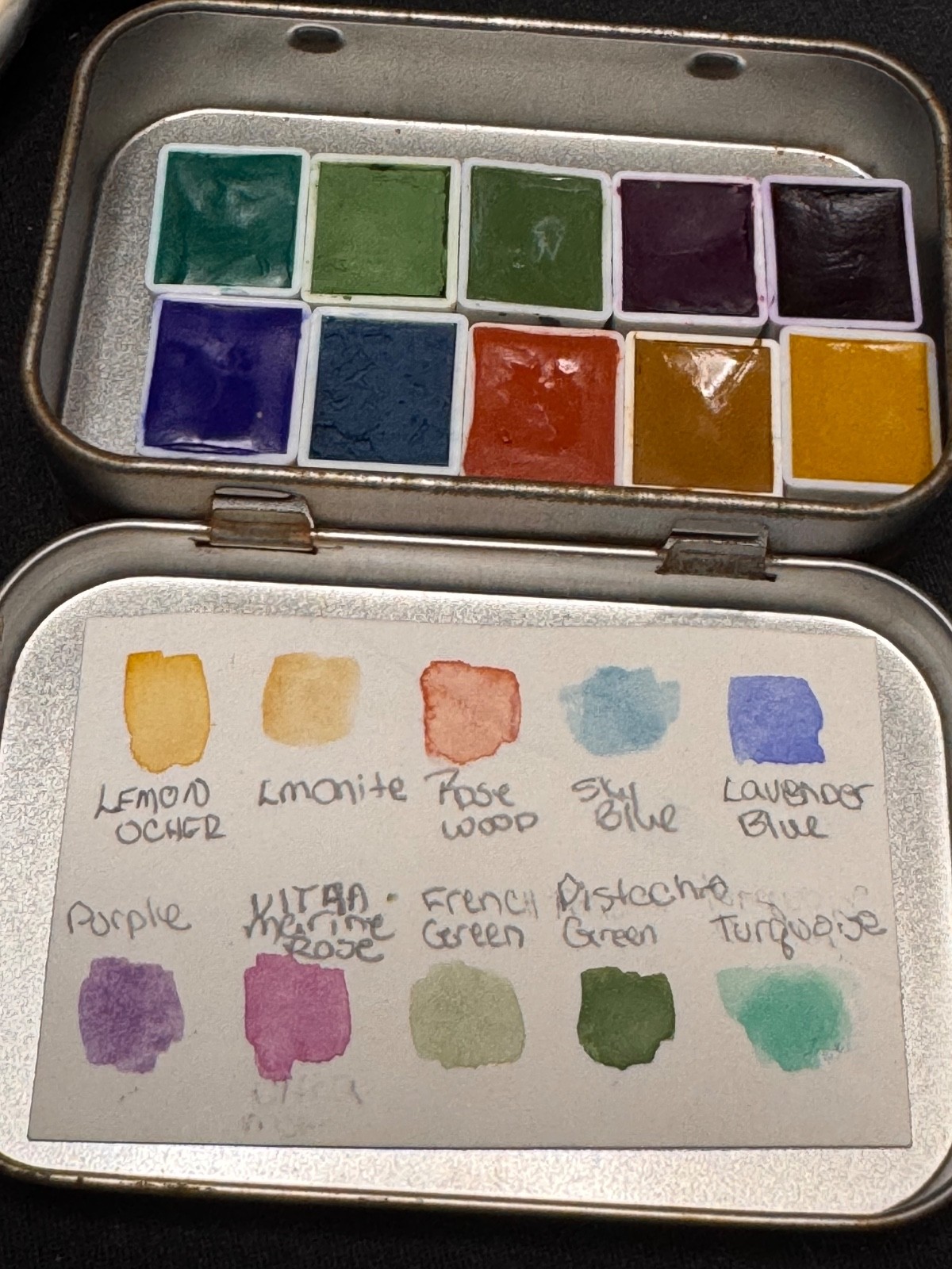 Woodland Flowers Pallet Handmade watercolors from earth pigments Edith Schmidt