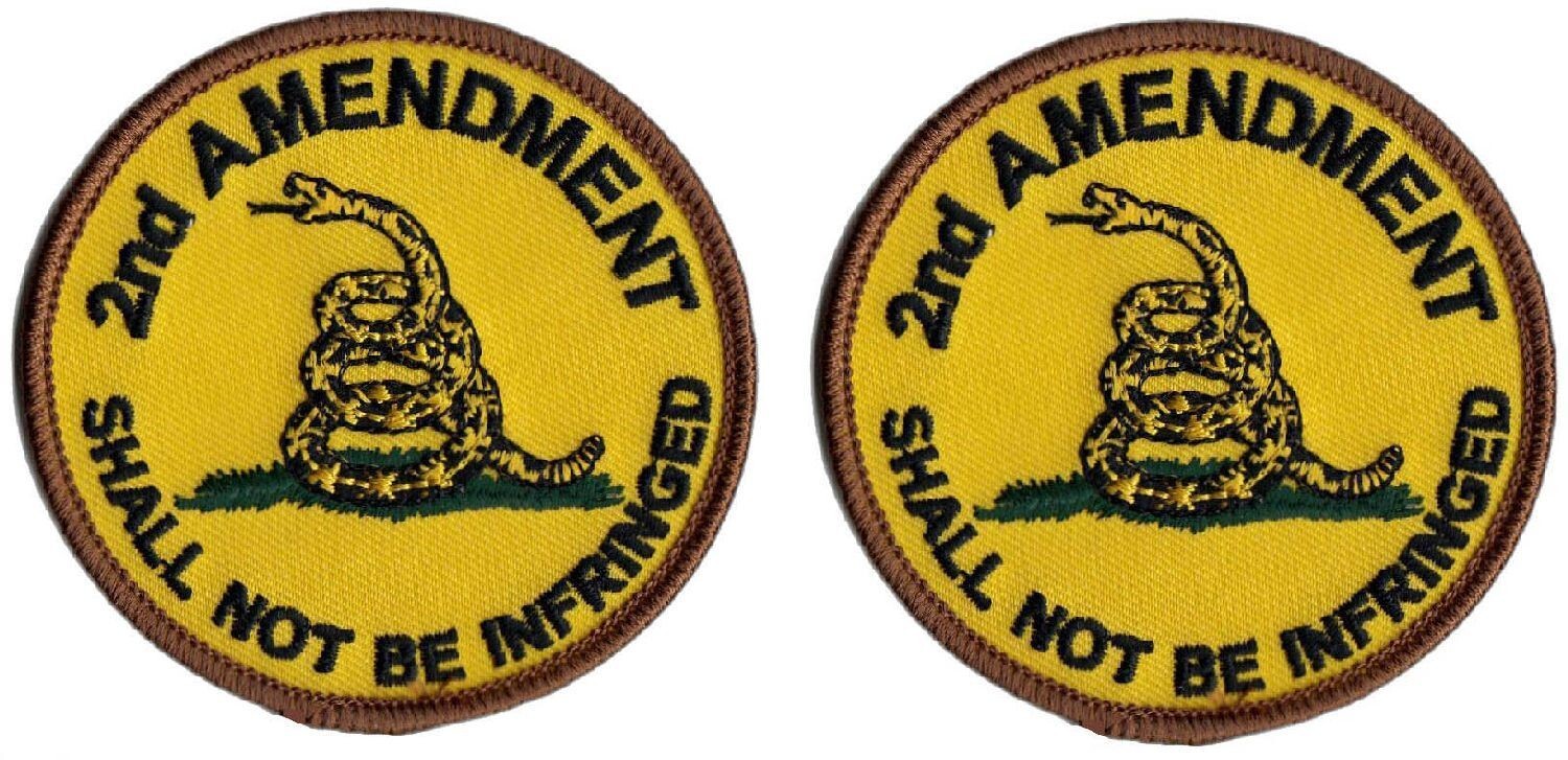 2nd Amendment Shall Not Be Infringed Gadsden Flag PATCH |2PC IRON ON 3″x3″