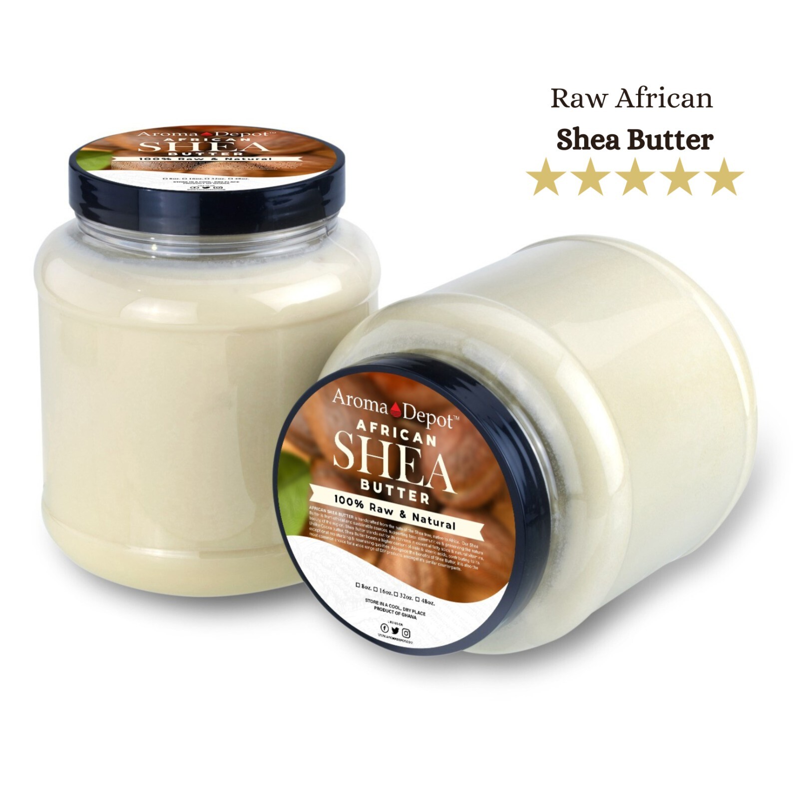 African Shea Butter Bulk 3 lbs. Ivory From Ghana 100% Pure Natural Raw Unrefined