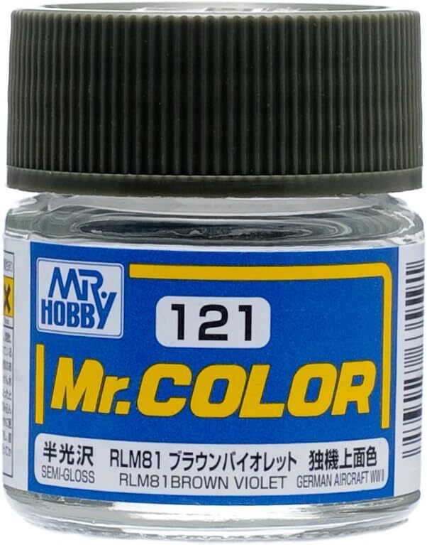 Mr. Hobby C121 Mr. Color Semi Gloss RLM81 Brown Violet Lacquer Paint 10ml – US