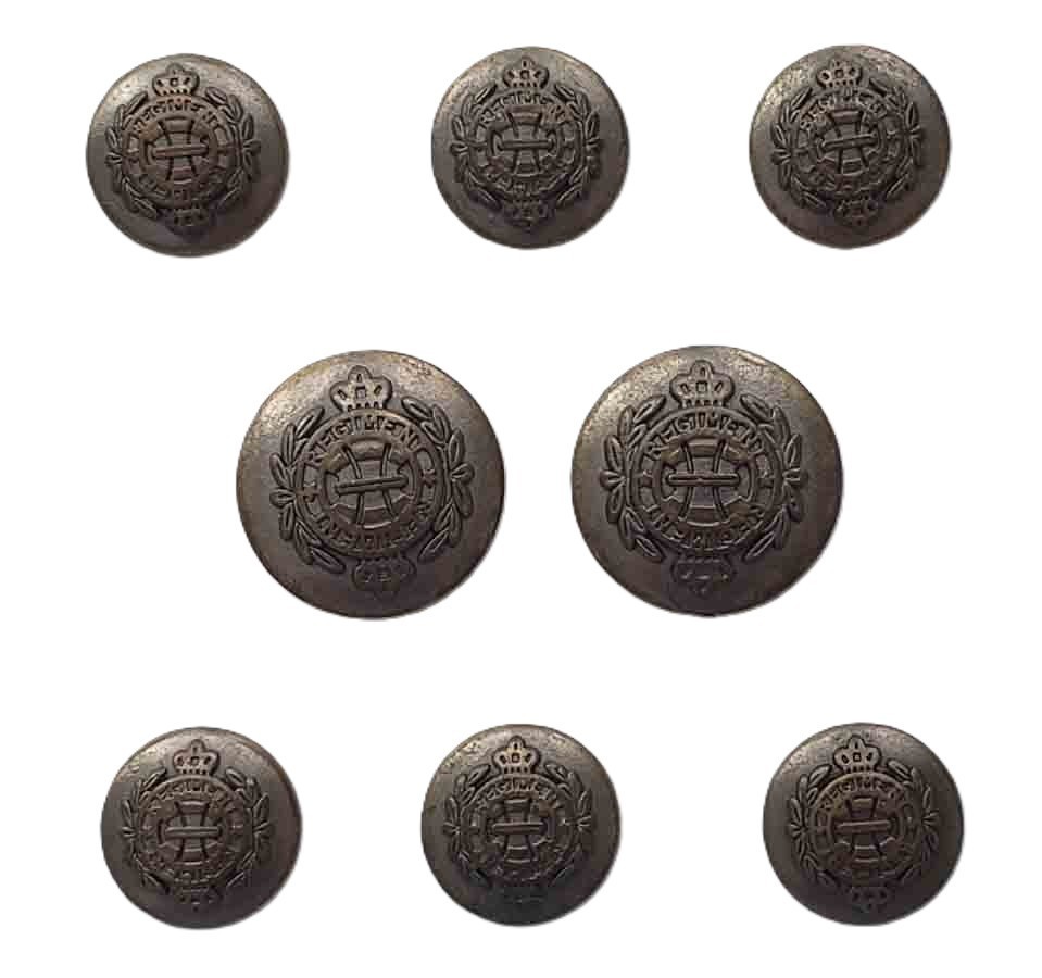 Vintage Meeting Street Regiment Blazer Buttons Set Brown Gold C5G Men’s
