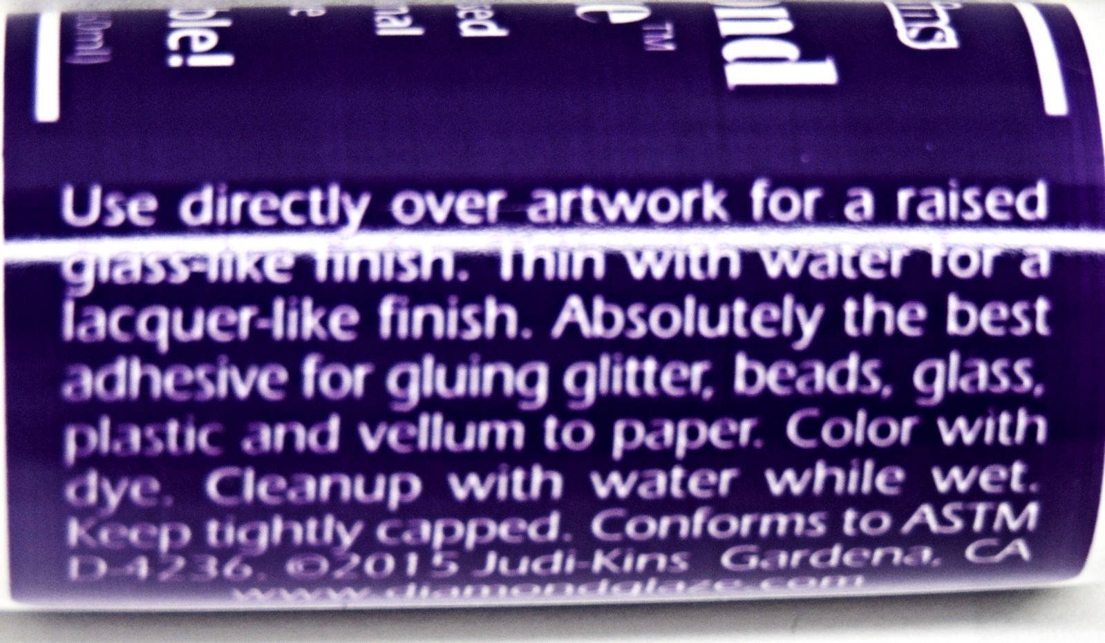 DIAMOND GLAZE Water Based Dimensional Adhesive 2 oz Clear Glass-like Finish