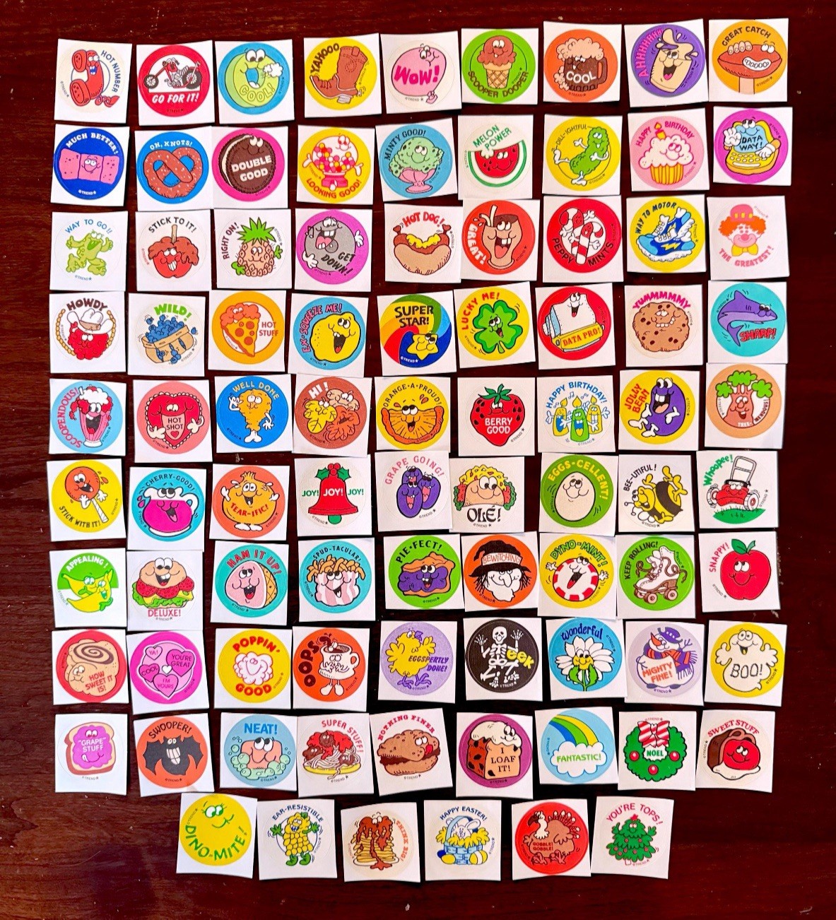 All 101 Retro 80s Scratch & Sniff Retro Stickers. One of Each, Trend
