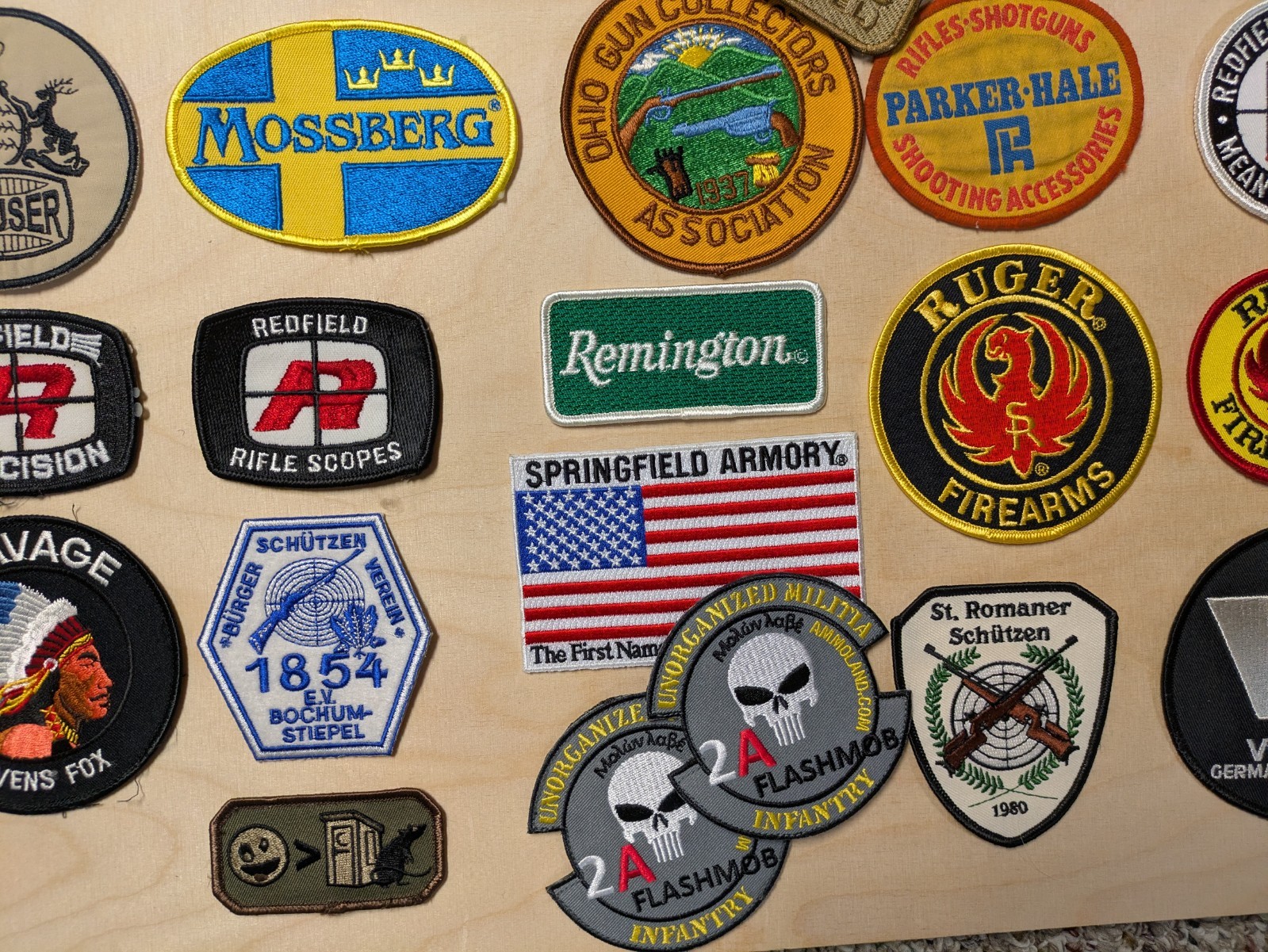 Vintage Shooting Sports Patch Collection – 50 total – BSA Colt Mauser Savage