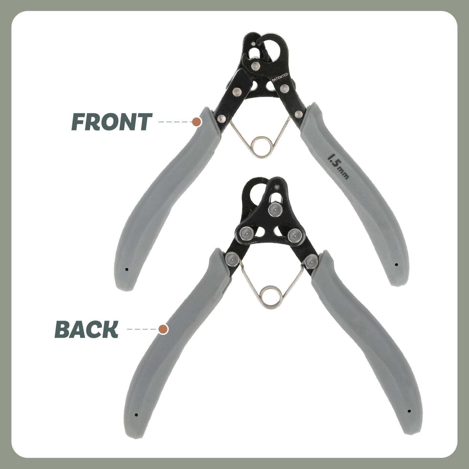The Beadsmith Original One Step Looper – Create and Trim 1.5 mm Looper, Gray