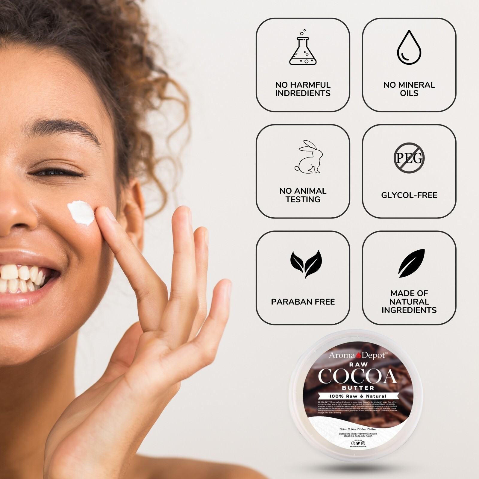Cocoa Butter 8 oz. Raw 100% Pure Natural FOOD-GRADE Prime Pressed Cacao Butter