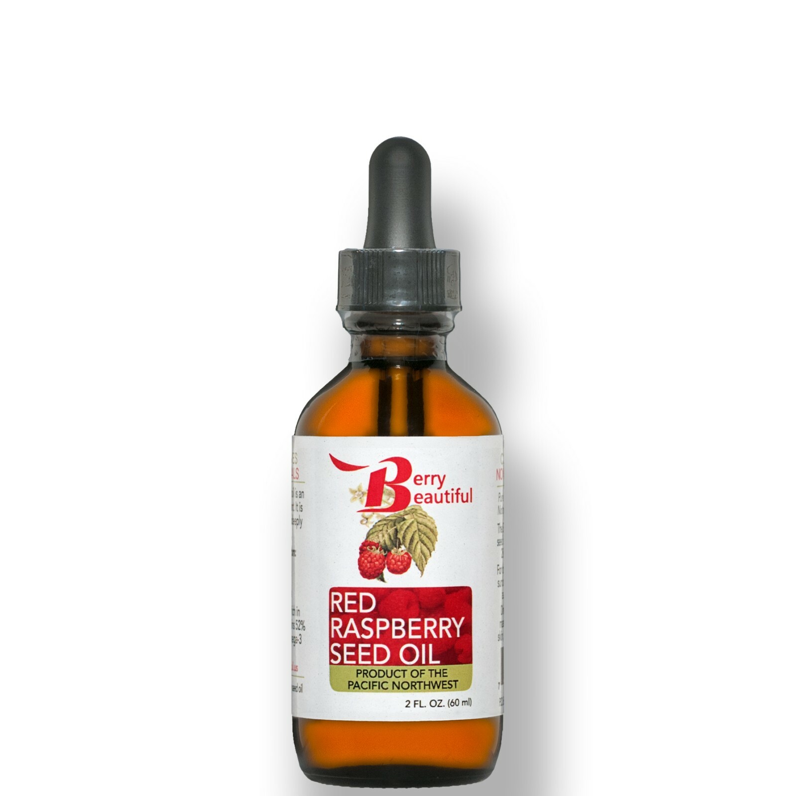 Red Raspberry Seed Oil – 2 fl oz – Unrefined, Virgin, Cold Pressed in the USA