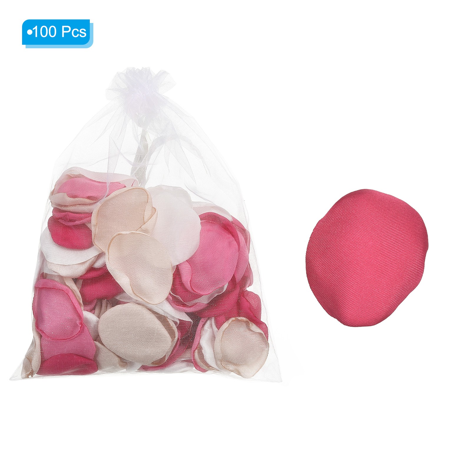 Silk Rose Petals, 100 Pcs Artificial Flower Petals, Mixed Rose Red