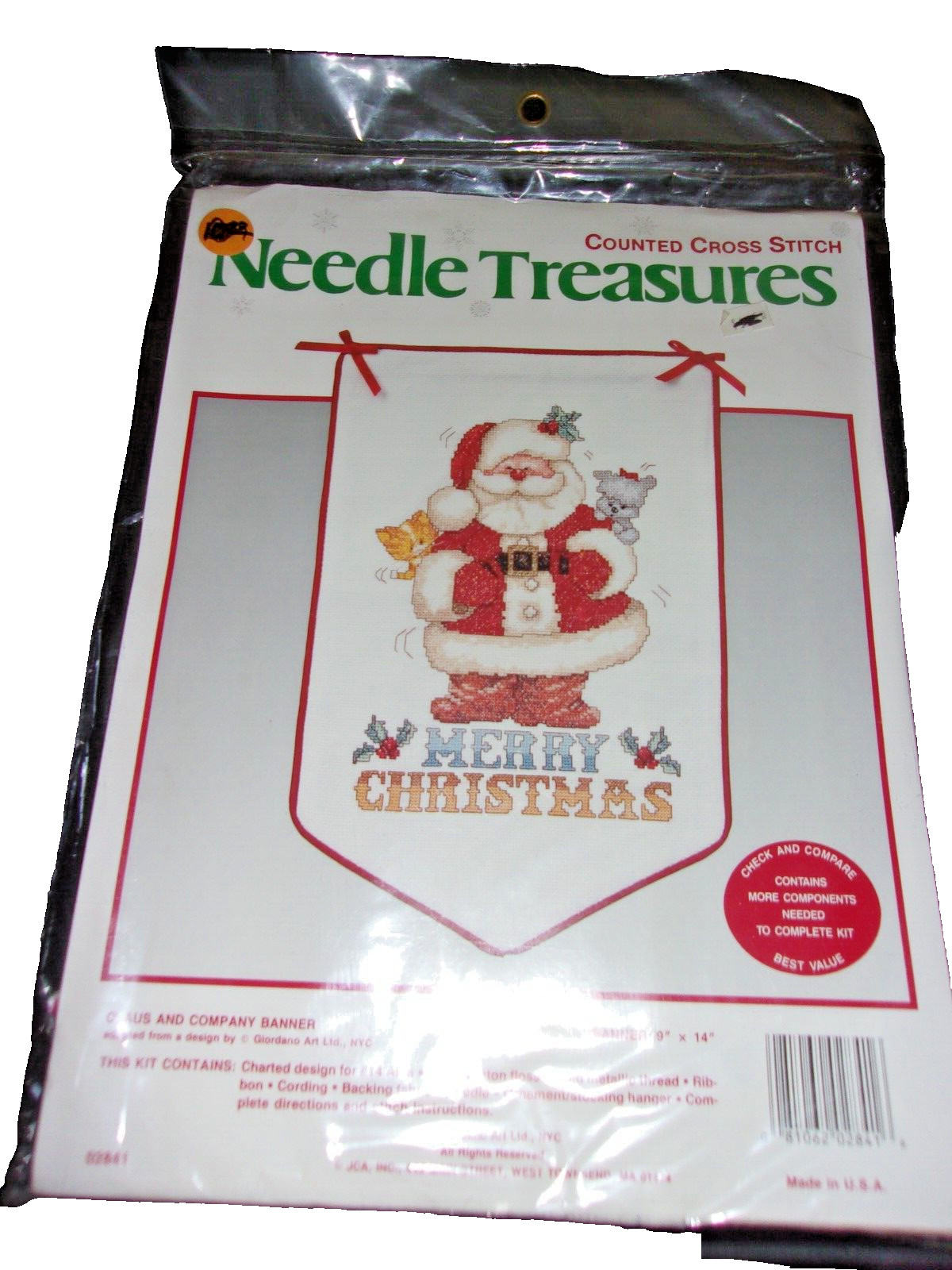 Needle Treasures Claus and Company Banner Counted Cross Stitch Kit