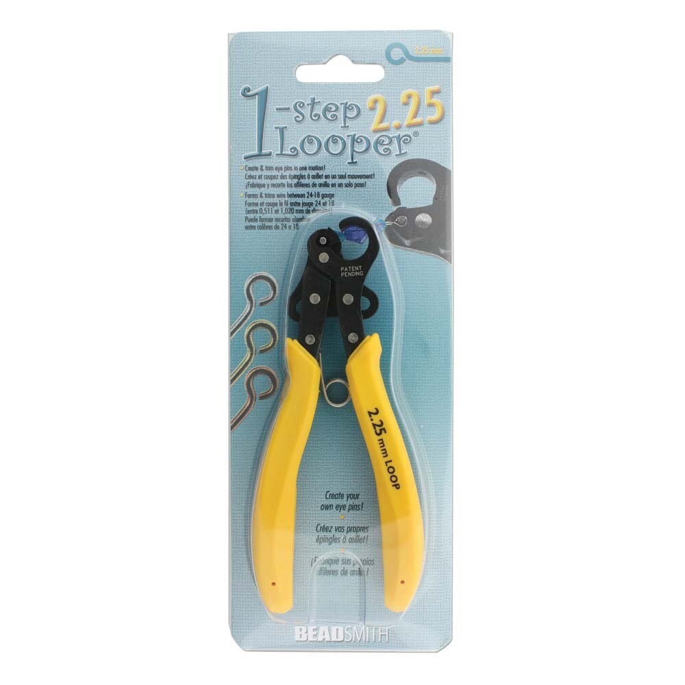 1-step looper by The Bead Smith. Makes a 2.25mm loop in 24- 18 gauge wire.