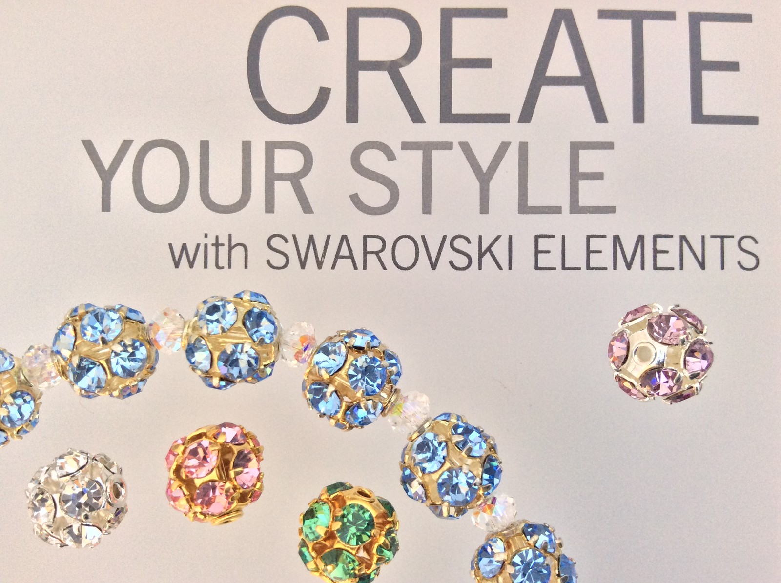 Genuine Swarovski® 8mm Crystal Balls – Gold or Silver Plate – Choose Color 1 PC.