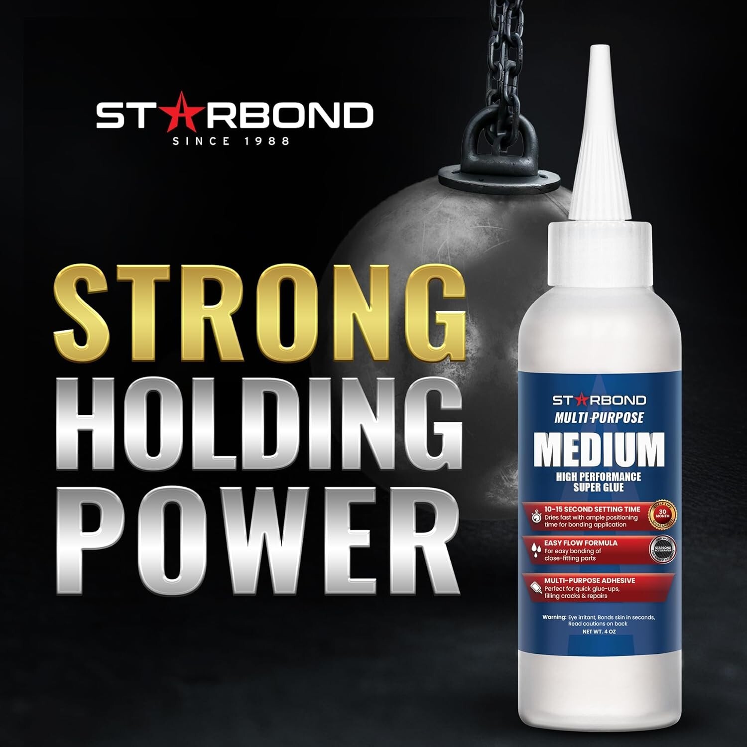 Starbond 4 oz. Multi-Purpose Medium – Super Glue (Premium Cyanoacrylate CA Glue)