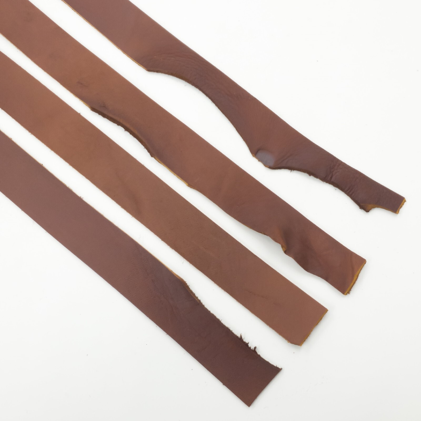 Oil Tanned Strap Seconds, 6-7 oz, Pre-cut Belt Blanks Chestnut Black Light Brown