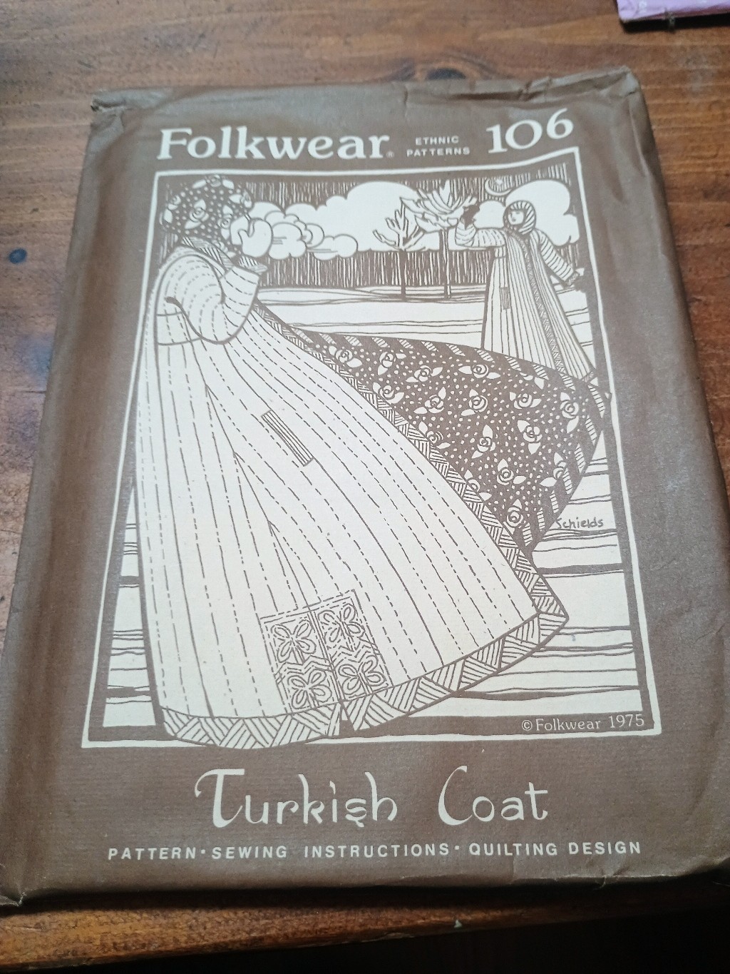 Folkwear 106 Turkish Coat – Uncut Ethnic Quilted Trapunto Coat Sewing Pattern