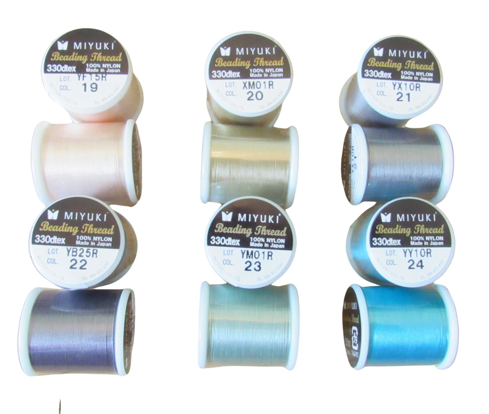 Miyuki Nylon Jewelry Beading Thread 330dtex Size B 50 m Spool, 1 55 Yard Bobbin