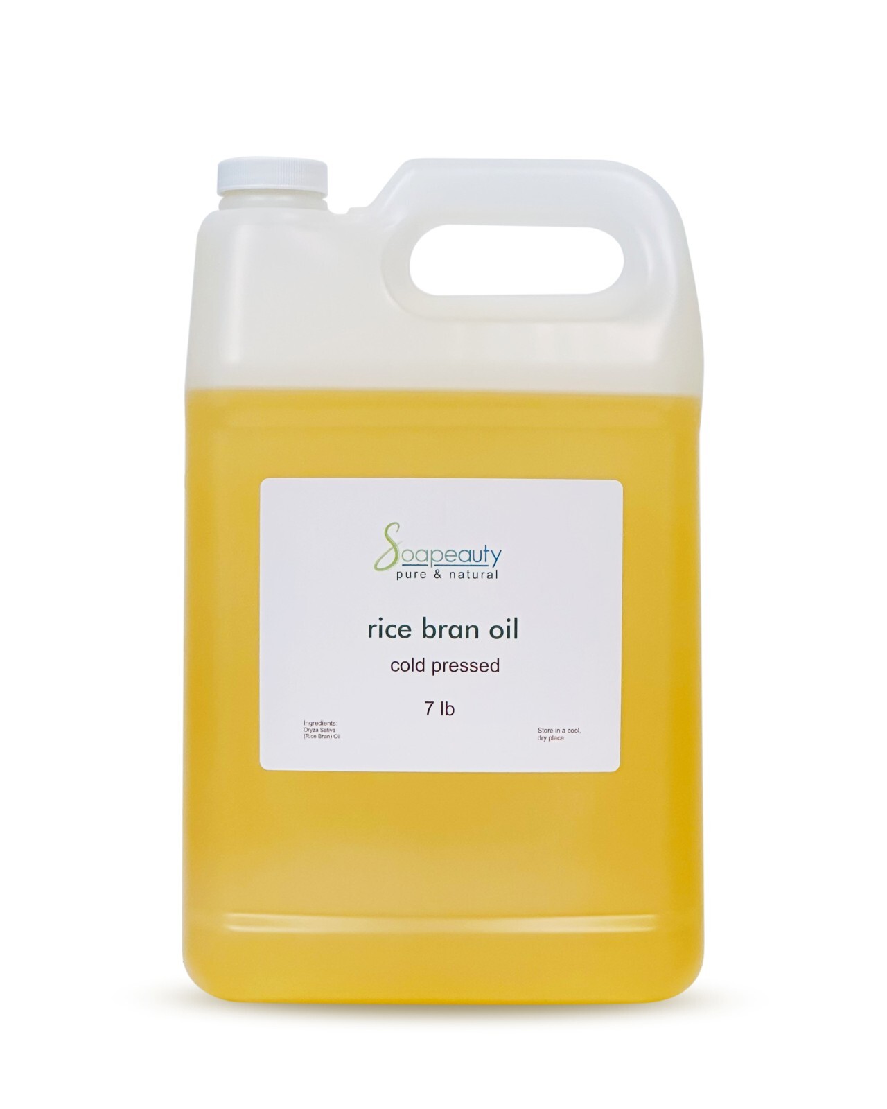 RICE BRAN OIL COLD PRESSED 100% PURE NATURAL 7 LBS