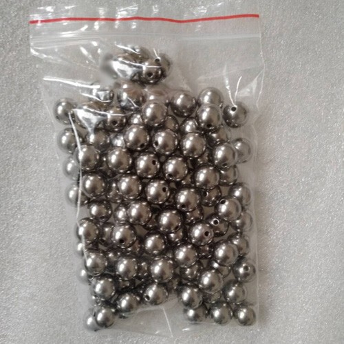10/ 12mm TA2 Titanium Beads Ball with hole For DIY Necklace Beads Chain 100pcs