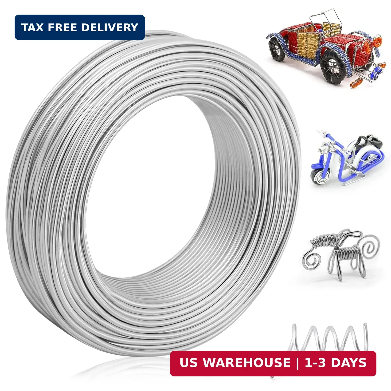 Aluminum Armature Wire for Sculpting, 2 mm Thickness Metal Bendable Wire Flexibl